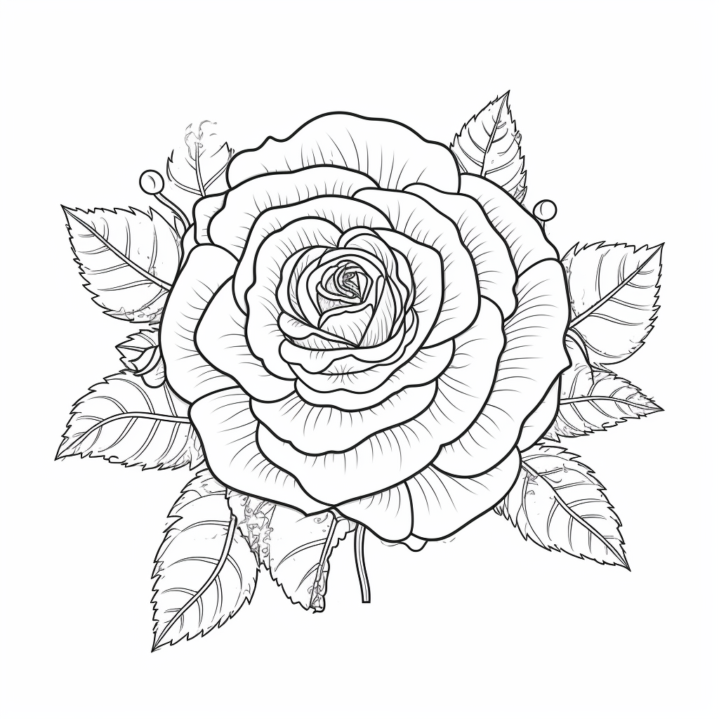 Rose coloring pages – Coloring corner