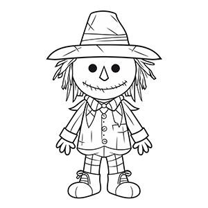 Whimsical Scarecrow in the Field