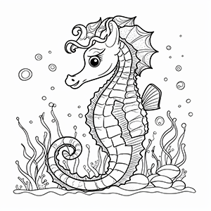 Seahorse Coloring Pages – Coloring corner