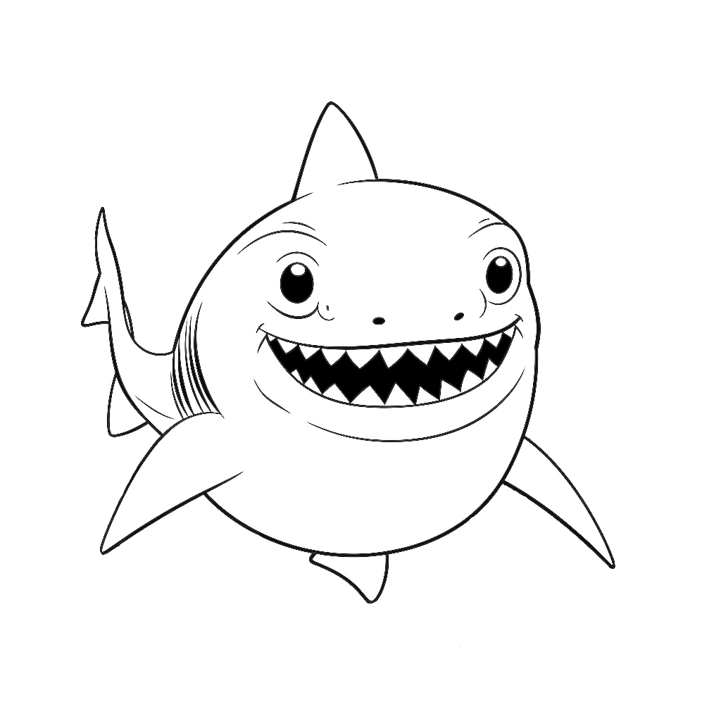 Shark coloring pages - Coloring corner