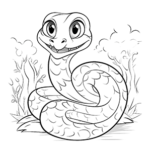 Snake Coloring Pages – Coloring corner