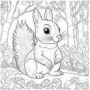 Squirrel Coloring Pages – Coloring corner