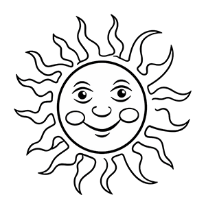 Sun Coloring Pages - Coloring corner