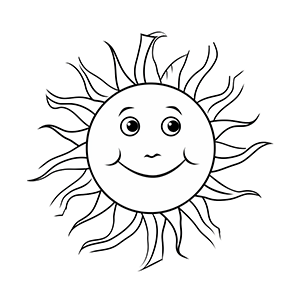 Sun Coloring Pages - Coloring corner