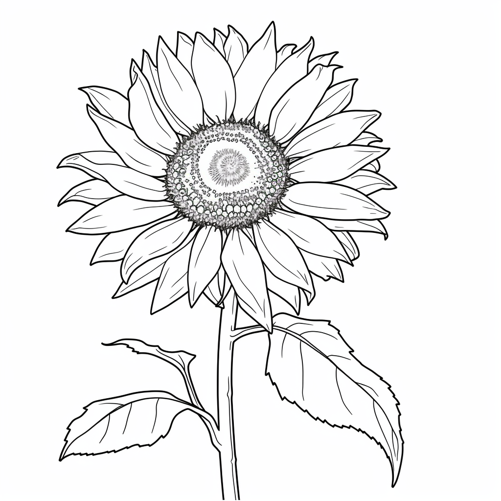 Sunflower coloring pages – Coloring corner