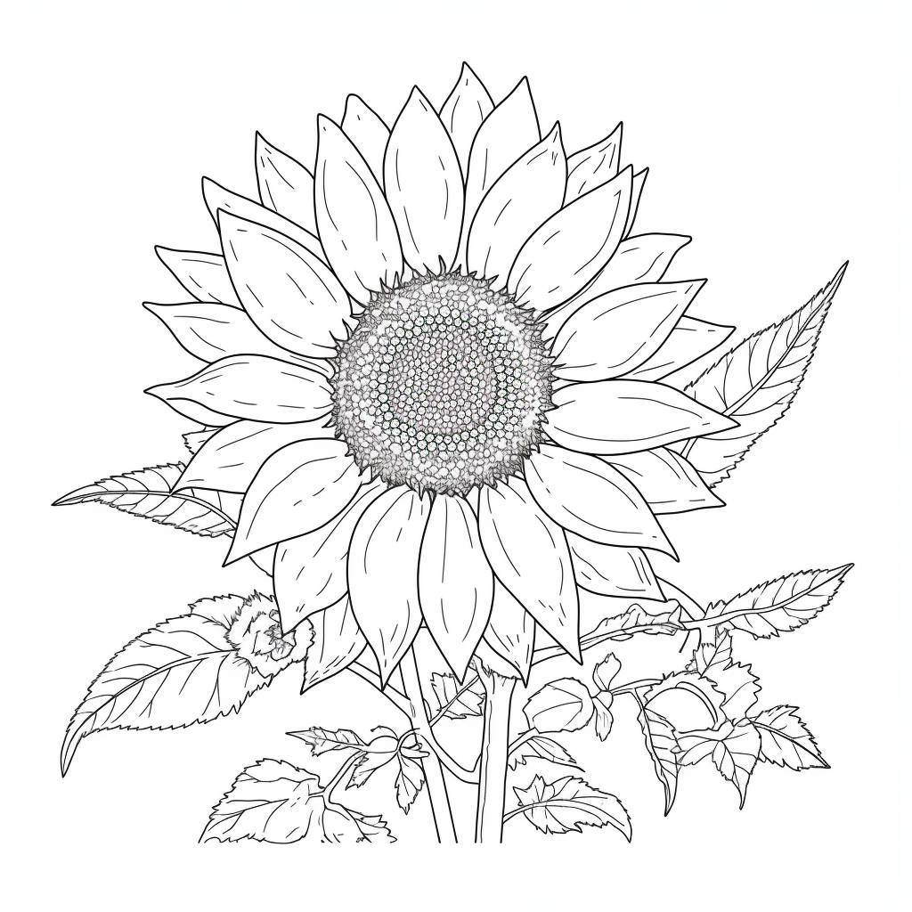 Sunflower coloring pages – Coloring corner