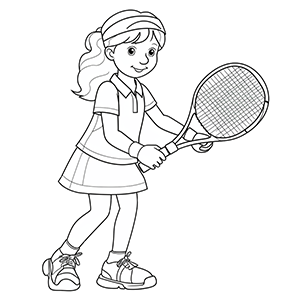 Free Tennis Coloring Pages – Coloring corner