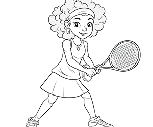Focused Tennis Play