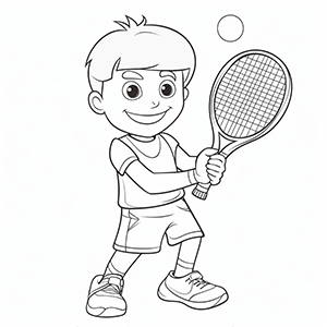 Free Tennis Coloring Pages – Coloring corner