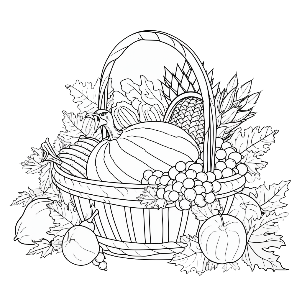 10 Thanksgiving Coloring Pages Printable for Adults: Express Gratitude with Artistic Flair