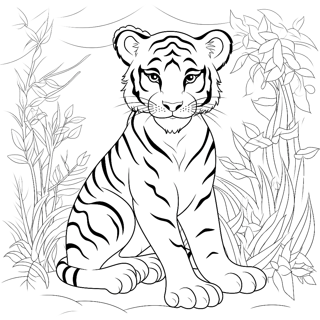 Tiger Coloring Pages – Coloring corner
