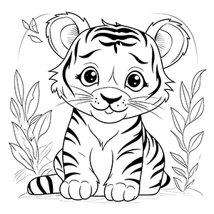 Tiger Coloring Pages – Coloring corner