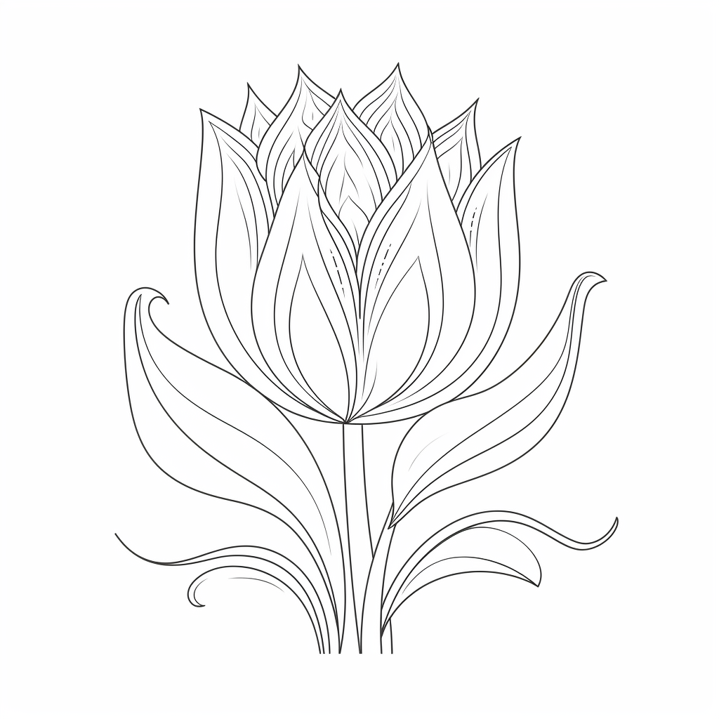 Tulip coloring pages