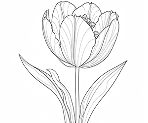 Daring Tulip Doodle