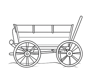 Wagon Journey Through Fields