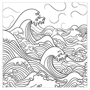 Free Waves Coloring Pages – Coloring corner