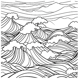 Free Waves Coloring Pages – Coloring corner