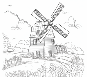 Timeless Dutch Windmill