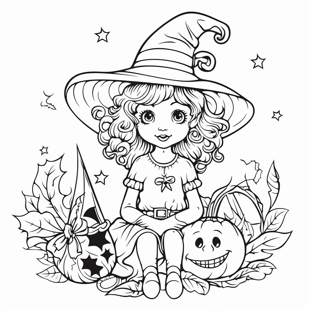 Witch coloring pages – Coloring corner
