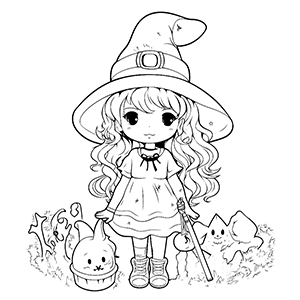 20+ Free Witch coloring pages – Coloring corner