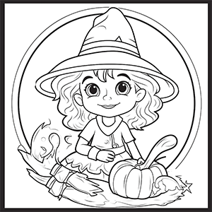 20+ Free Witch coloring pages – Coloring corner