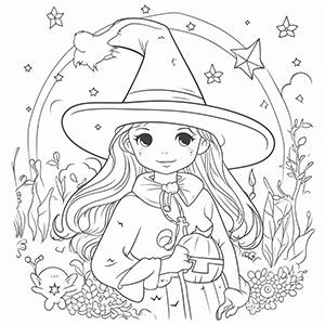 20+ Free Witch coloring pages – Coloring corner