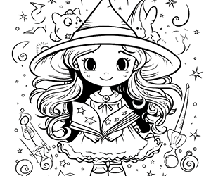 Cheerful Enchanted Wizard Scroll