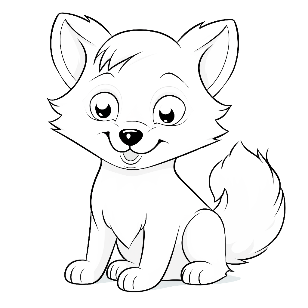 Wolf coloring page – Coloring corner