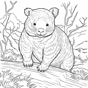 Wombat coloring pages – Coloring corner