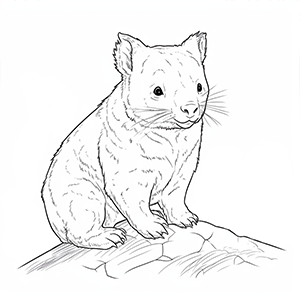 Wombat coloring pages – Coloring corner