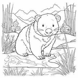 Wombat coloring pages – Coloring corner