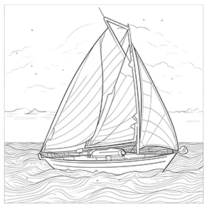 Yacht coloring page – Coloring corner