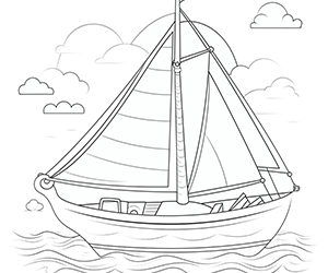 Graceful Sailing Yacht