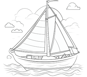 Graceful Sailing Yacht