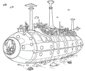Whimsical Submarine Fantasy