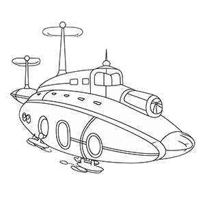 Submarine coloring page – Coloring corner