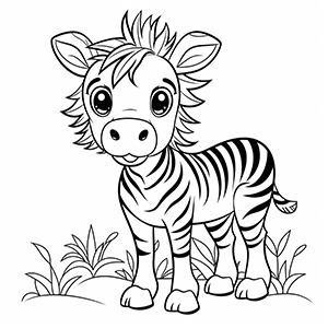 Zebra coloring pages – Coloring corner