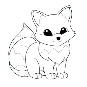 Arctic Fox coloring pages – Coloring corner