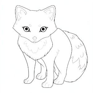 Arctic Fox coloring pages – Coloring corner