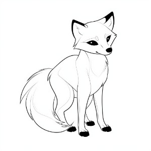 Arctic Fox coloring pages – Coloring corner