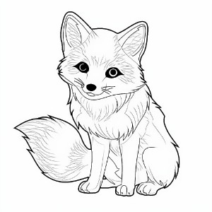 Arctic Fox coloring pages – Coloring corner