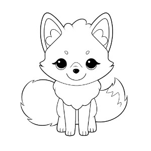 Arctic Fox coloring pages – Coloring corner
