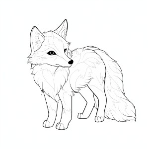 Arctic fox - Coloring corner