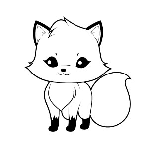 Arctic Fox coloring pages – Coloring corner