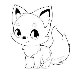 Arctic Fox coloring pages – Coloring corner