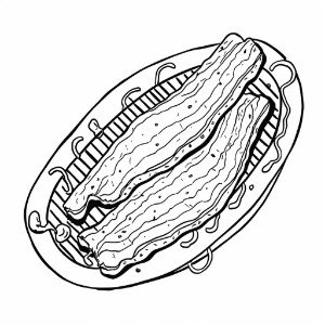 BBQ Ribs coloring page – Coloring corner