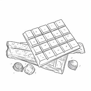 Chocolate bar coloring pages – Coloring corner