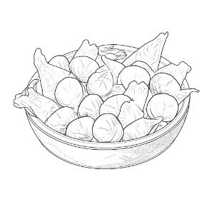 Dumplings coloring pages – Coloring corner