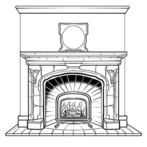 Fireplace coloring page – Coloring corner