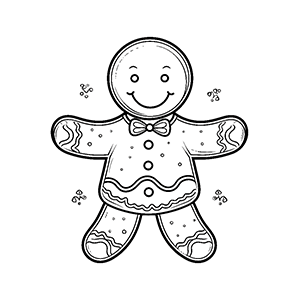 Gingerbread man coloring page – Coloring corner